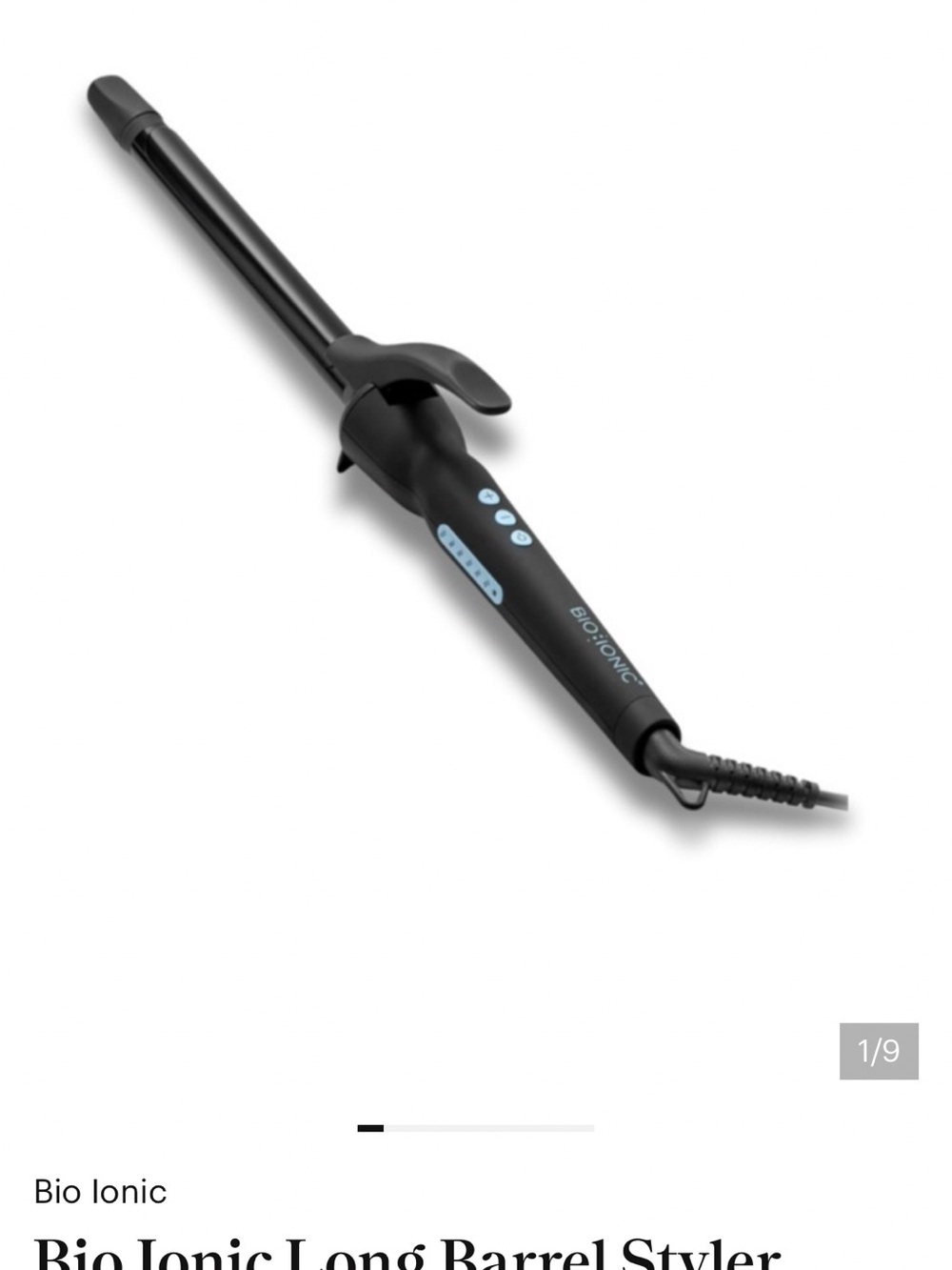 BIO IONIC curling iron .75 - Picture 2 of 4